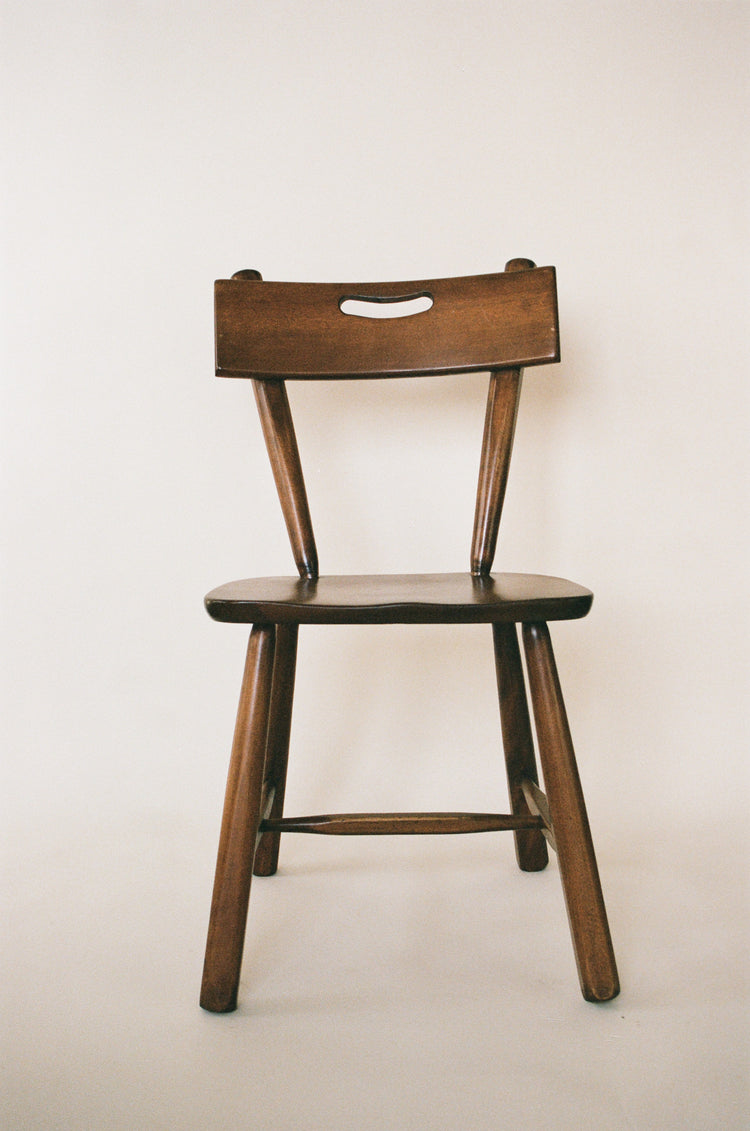 A Set of Two Antique Wood Chairs