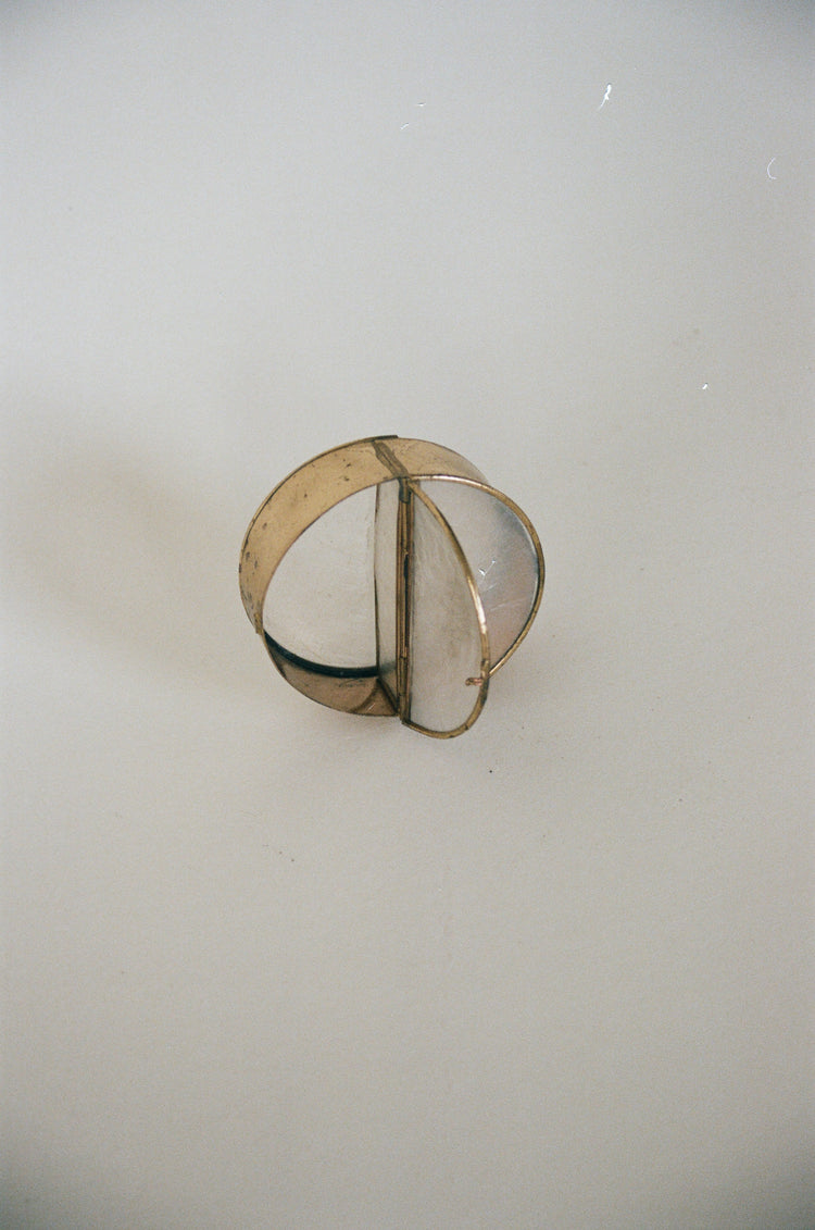 Patinated Capiz Shell Trinket Box