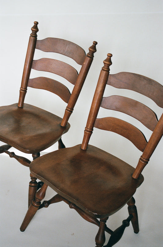 Set of 4 Ladderback Wood Seating