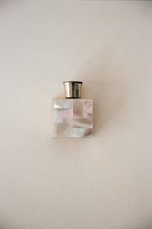 Petite Mother of Pearl Perfume Bottle with Patina