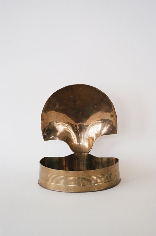 Vintage Brass Shell Trinket Box