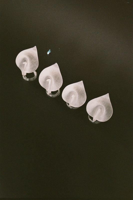 Sculptural Calla Lily Napkin Rings, Set of Four