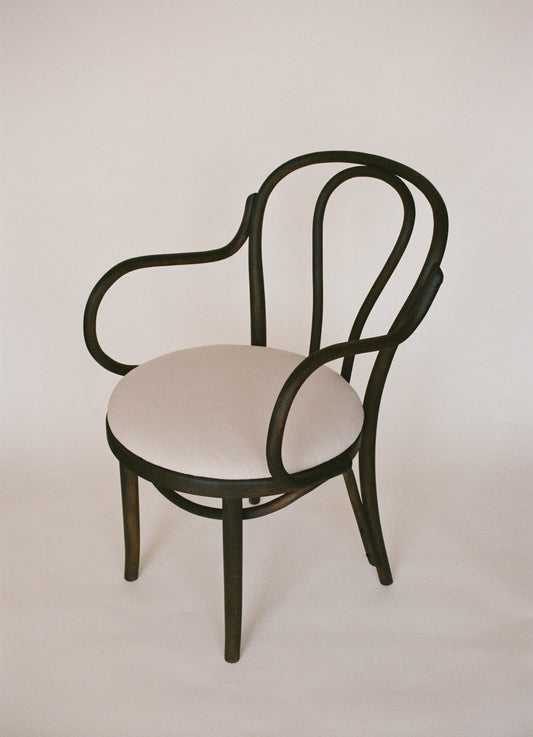 Restored Bentwood Chair with Linen Upholstery - 3 Available
