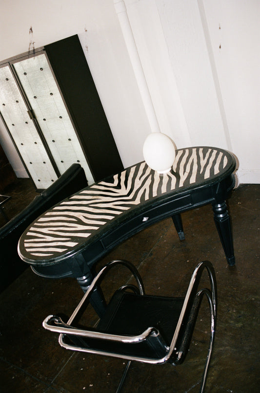 Tessellated Stone Zebra Console Desk