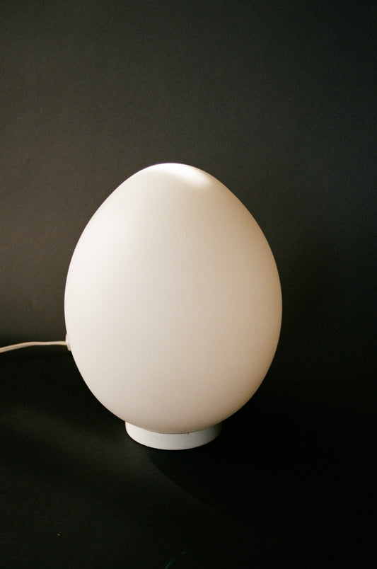 Vintage Opaline Glass Egg Lamp
