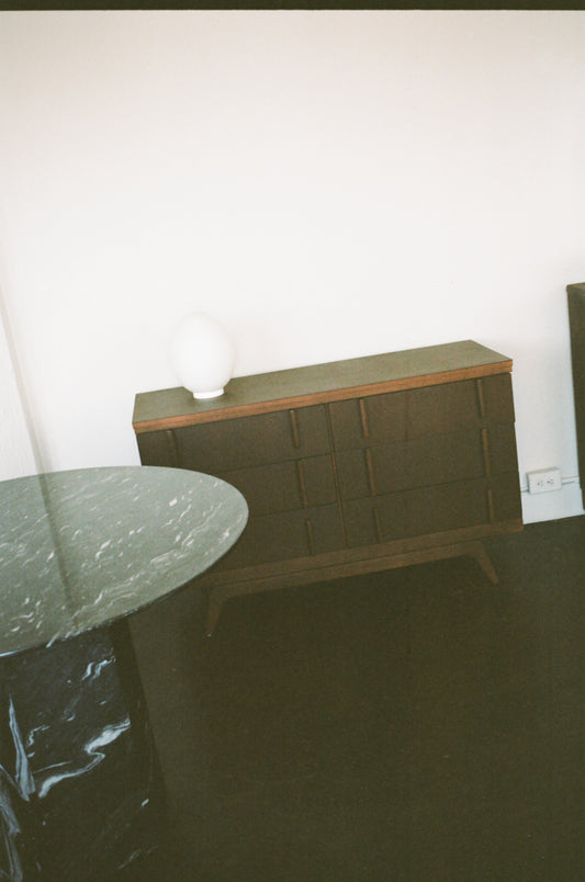 Restored Vintage Mid Century Dresser with Integrated Pulls