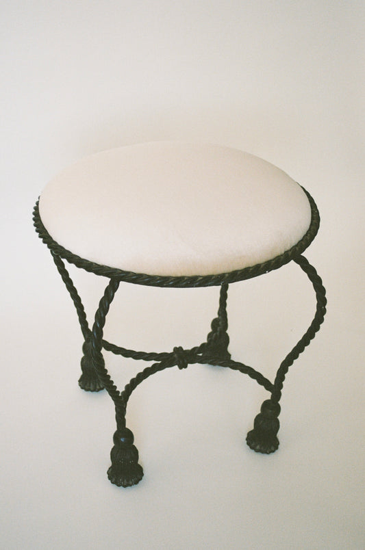 Wrought Iron Tassel Bench