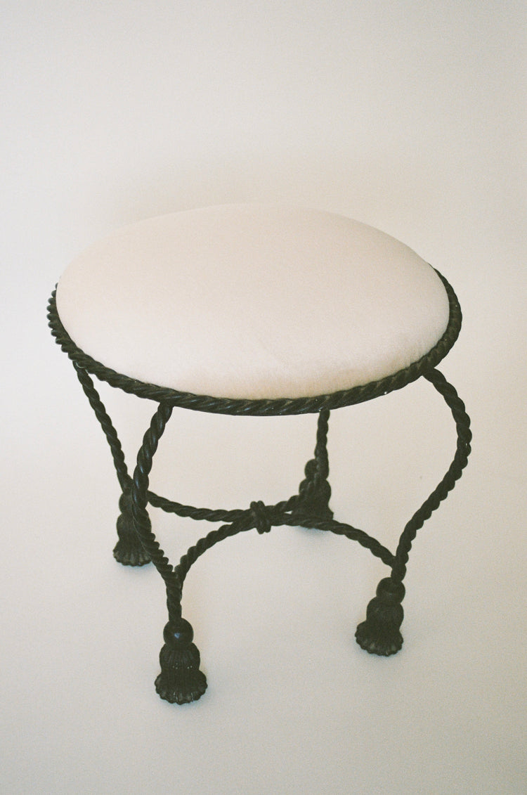 Wrought Iron Tassel Bench