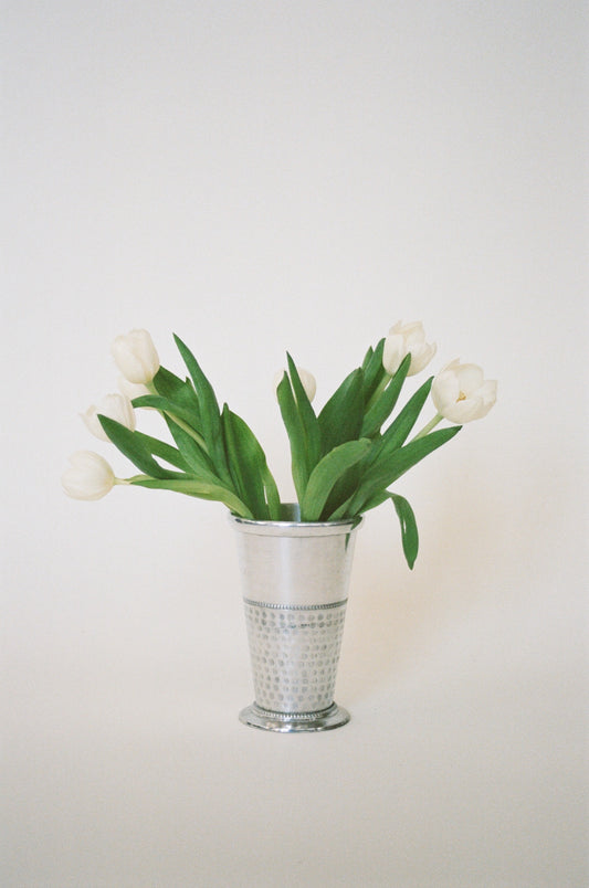 Petite Hammered Metal Vase