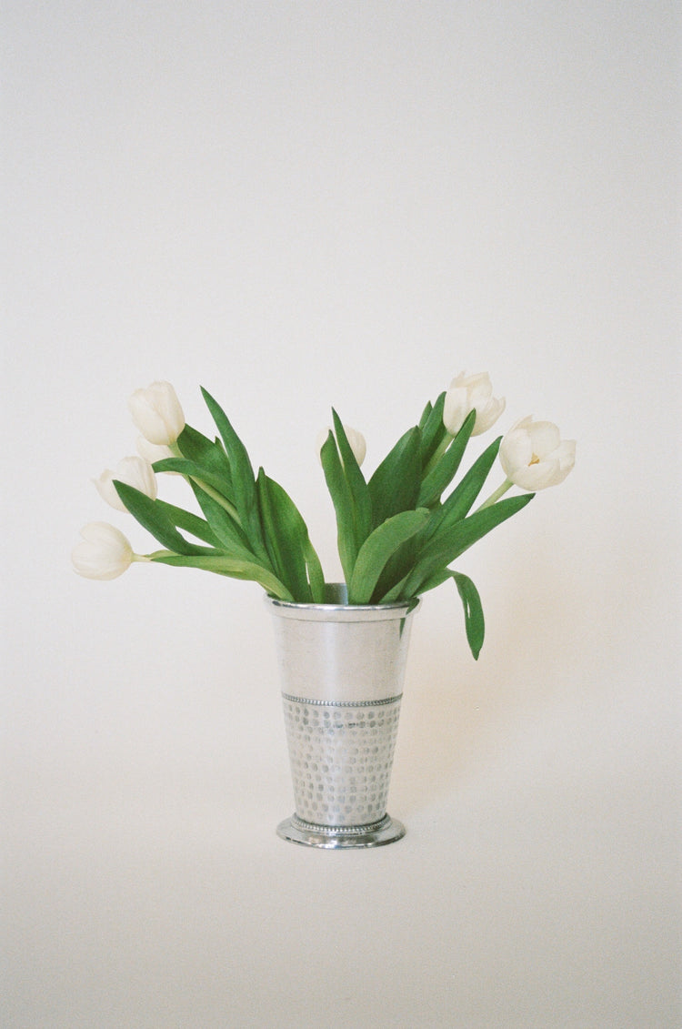 Petite Hammered Metal Vase