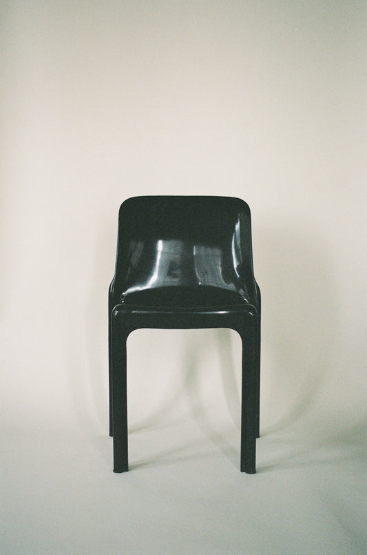 Set of Four Vintage Stacking Chairs by Vico Magistretti for Artemide