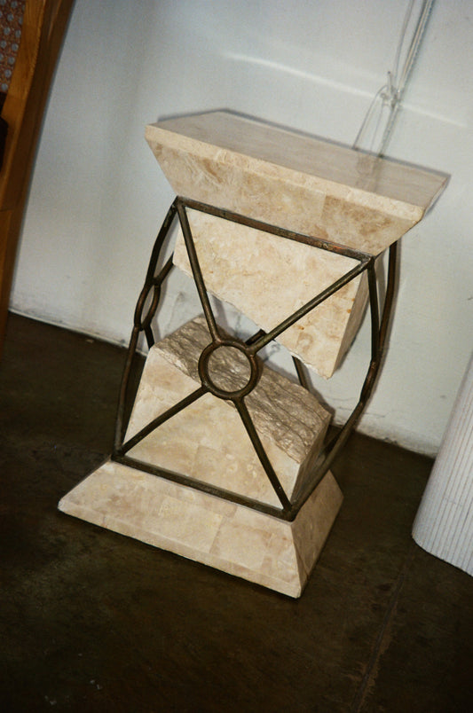 Vintage Tessellated Stone Pedestal
