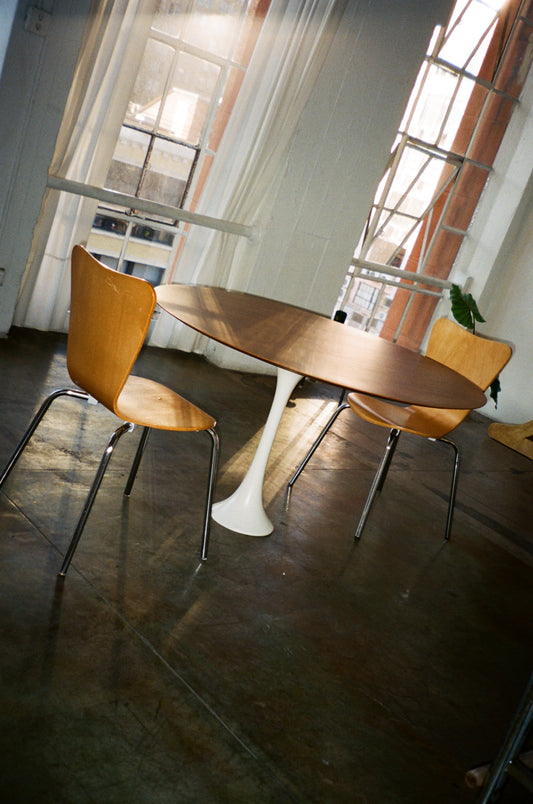 Mid Century Modern Style Circular Tulip Dining Table