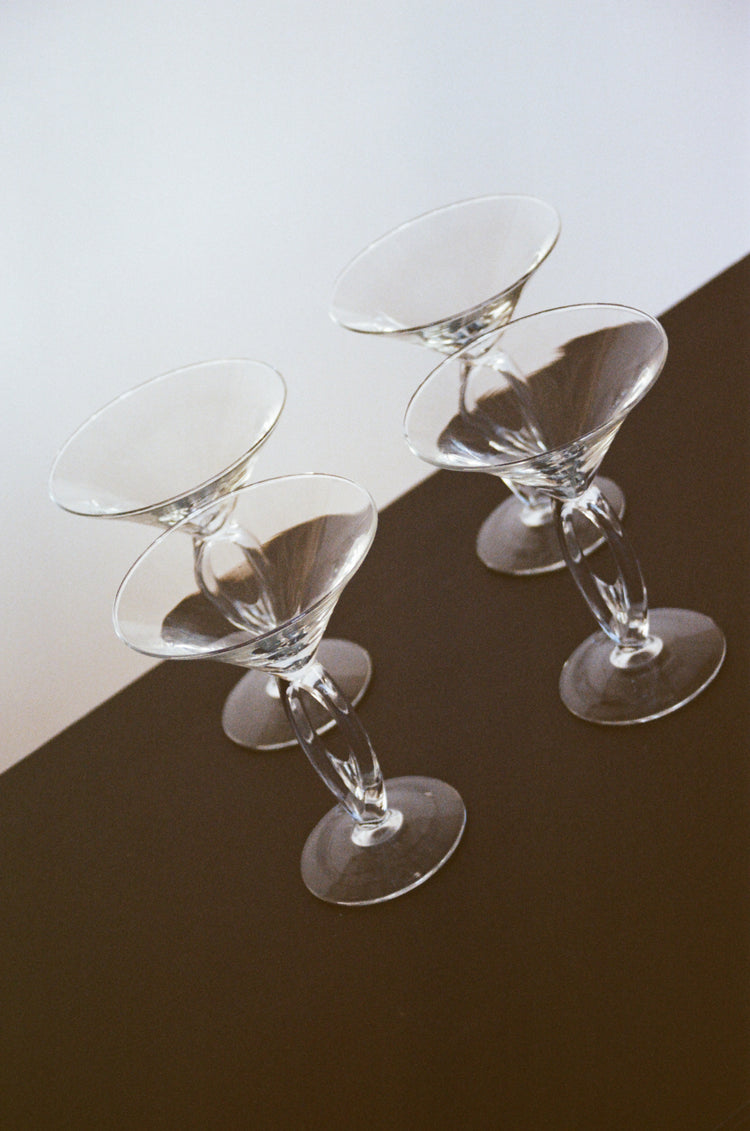 Vintage Martini Glass Set by Libbey