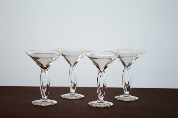 Vintage Martini Glass Set by Libbey