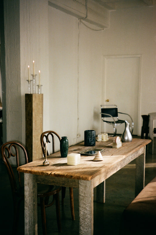 Vintage Reclaimed Wood Farmhouse Dining Table