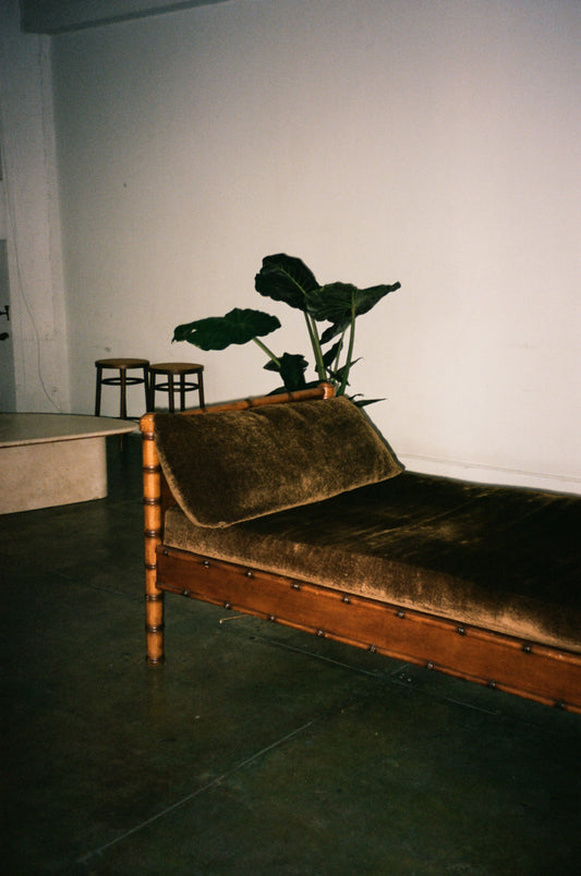 Chocolate Faux Bamboo Daybed