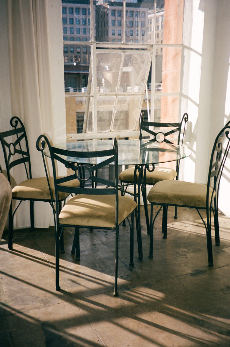 Glass Table Set with (4) Dining Chairs