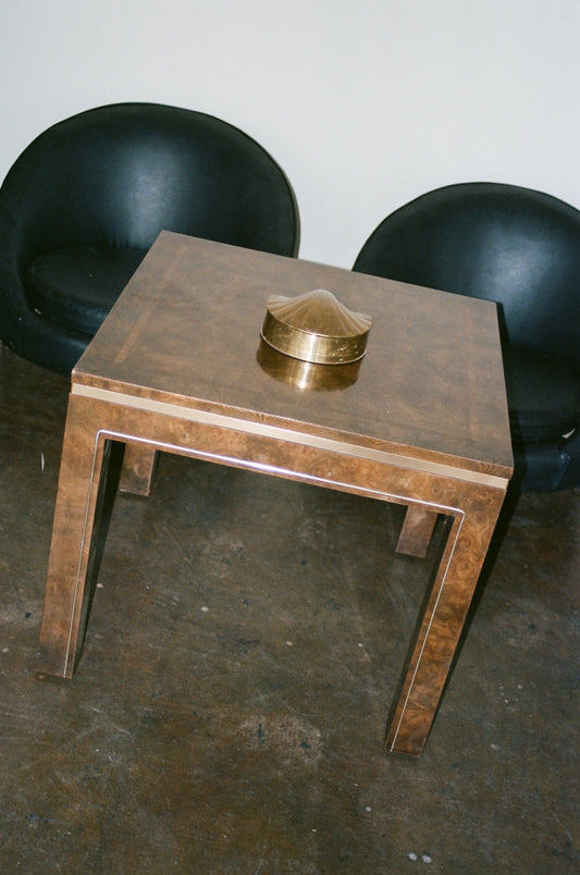 Mid-Century Modern Burl Wood Side by Table Mastercraft Furniture