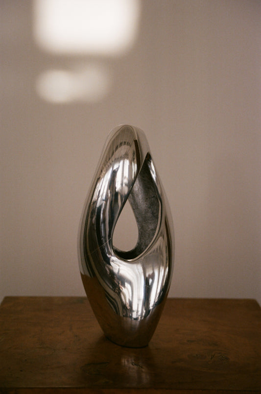 Twisted Chrome Bud Vase
