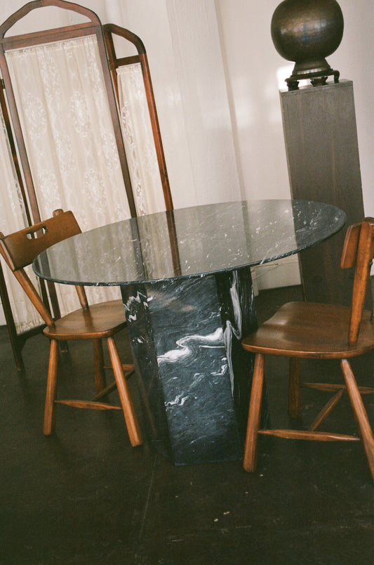 Charcoal Marble Dining Table