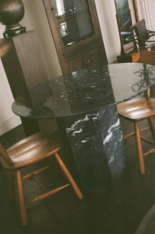Charcoal Marble Dining Table