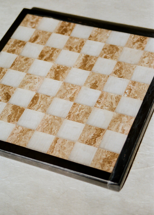 Petite Handcrafted Checkered Onyx Tray