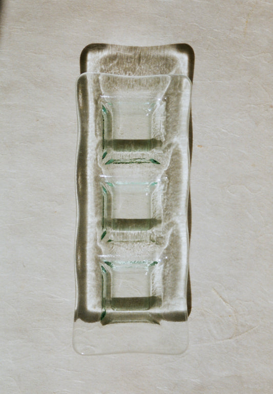 Petite Glass Sectional Catchall or Tray