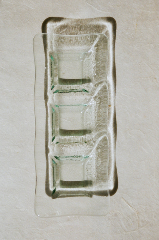 Petite Glass Sectional Catchall or Tray