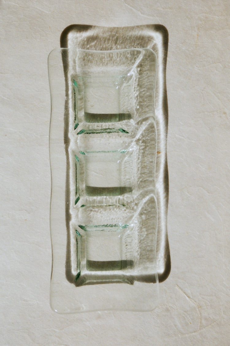 Petite Glass Sectional Catchall or Tray