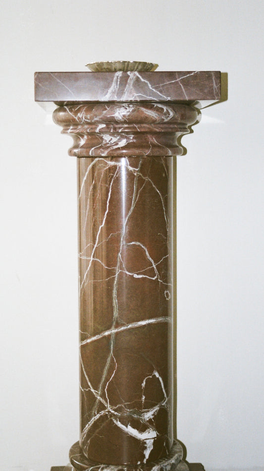 Rosso Levanto Marble Pedestal