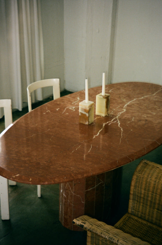 Onyx Cube Taper Candle Holders
