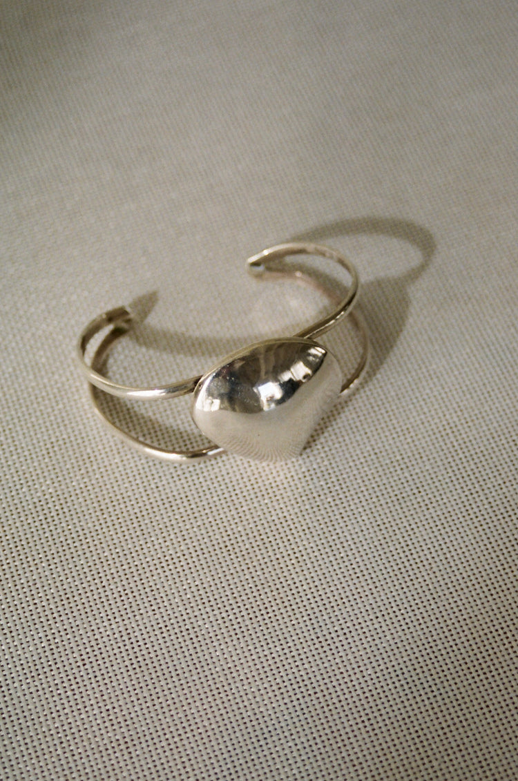 Handcrafted Silver Shell Cuff