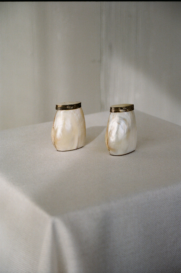 Vintage Mother of Pearl Salt and Pepper Shakers
