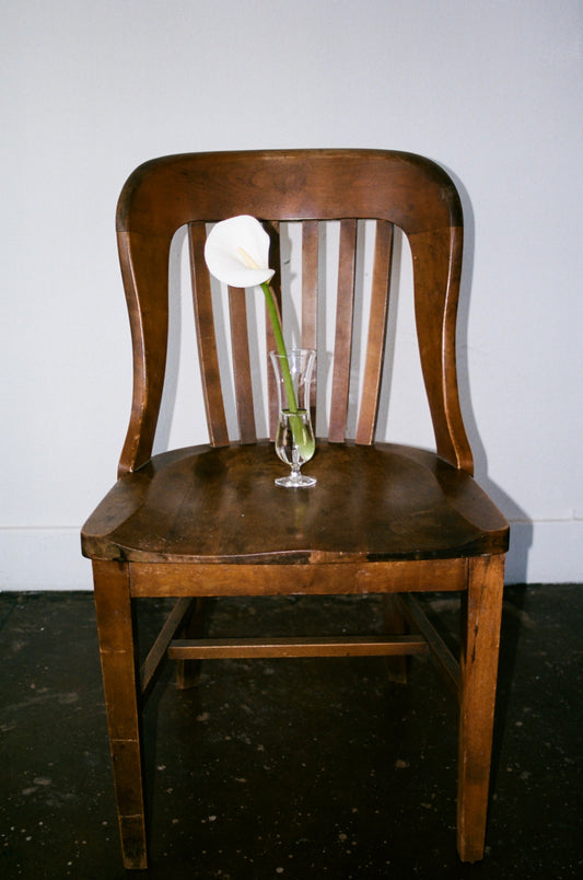 Antique Wood Chair with Patina