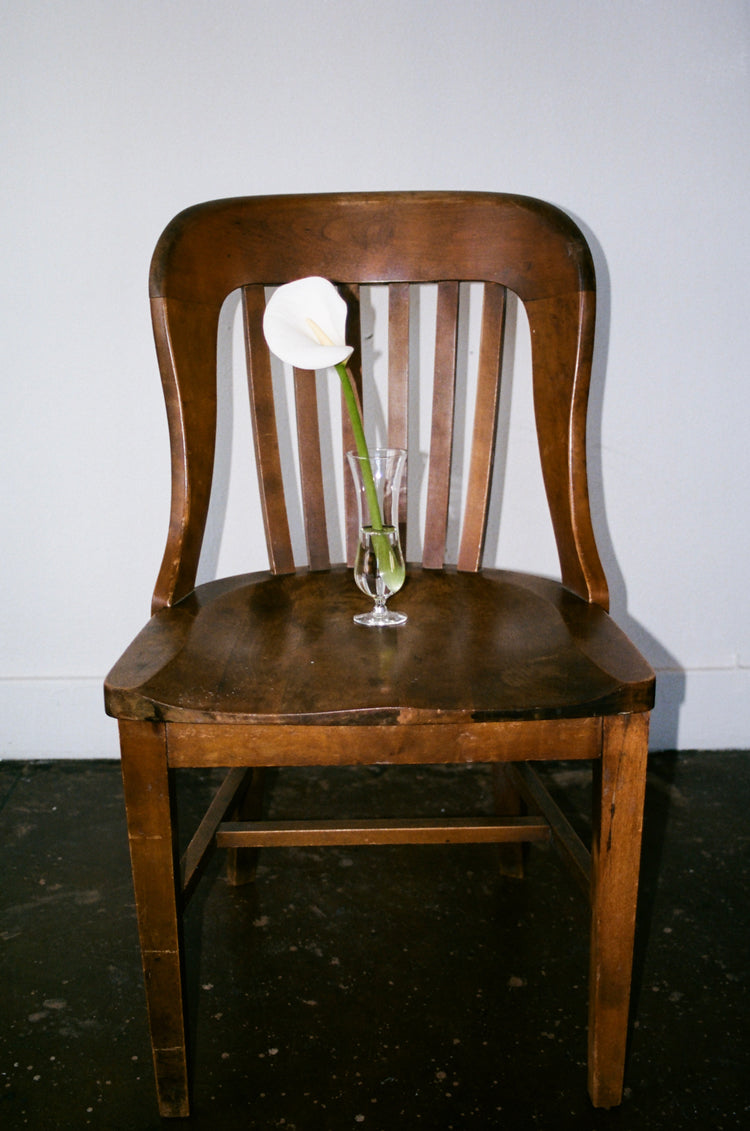 Antique Wood Chair with Patina
