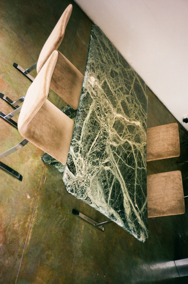 Vintage Green Marble Dining Table
