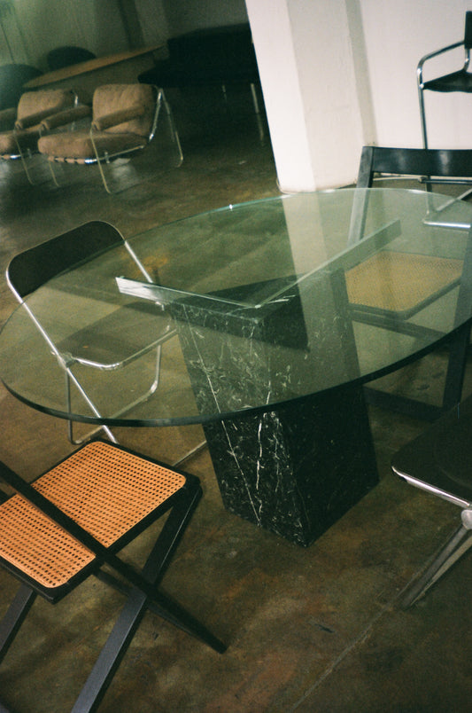 Black Marble 'Nero Marquina' Dining Table