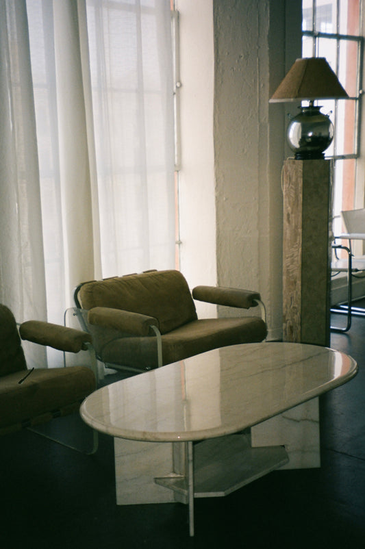 Oval Marble Coffee Table