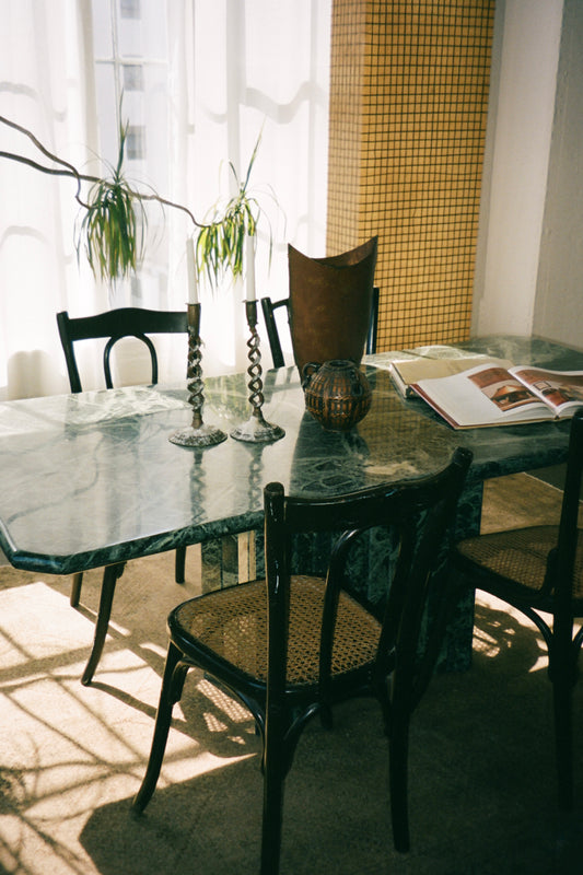 Set of 4 Cane and Bentwood Dining Chairs