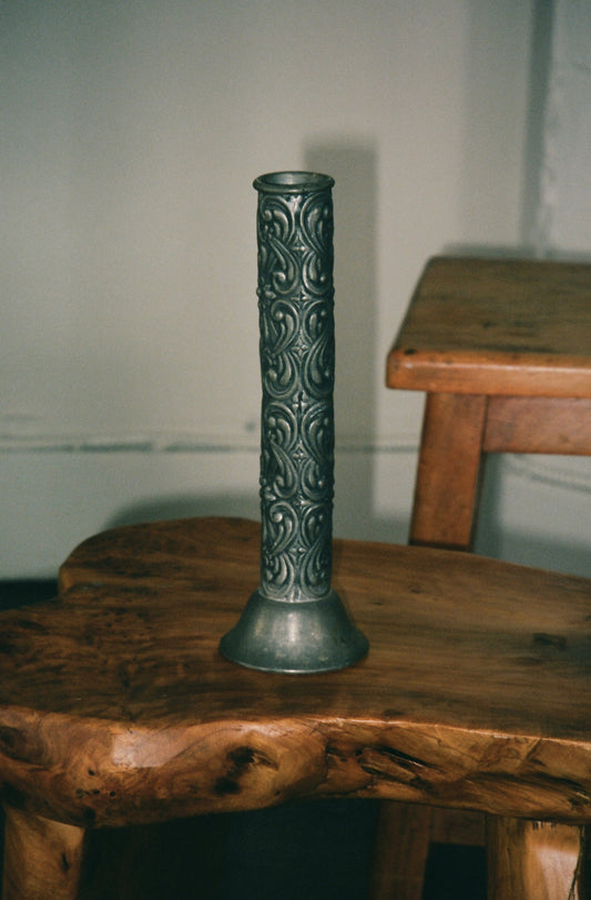 Antique Pewter Bud Vase