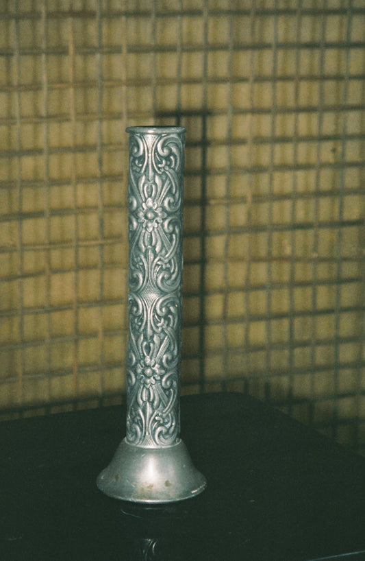 Antique Pewter Bud Vase