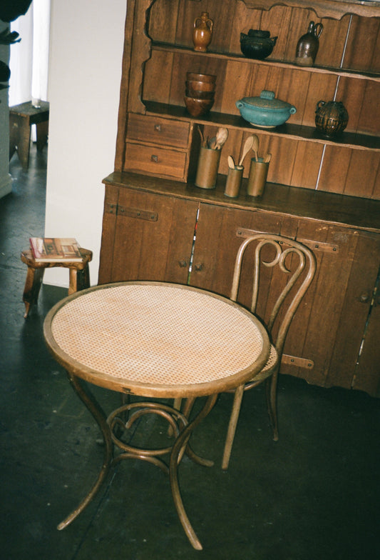 Antique Bentwood and Cane Dining Table