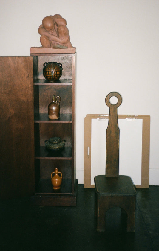 Antique Keyhole Stool