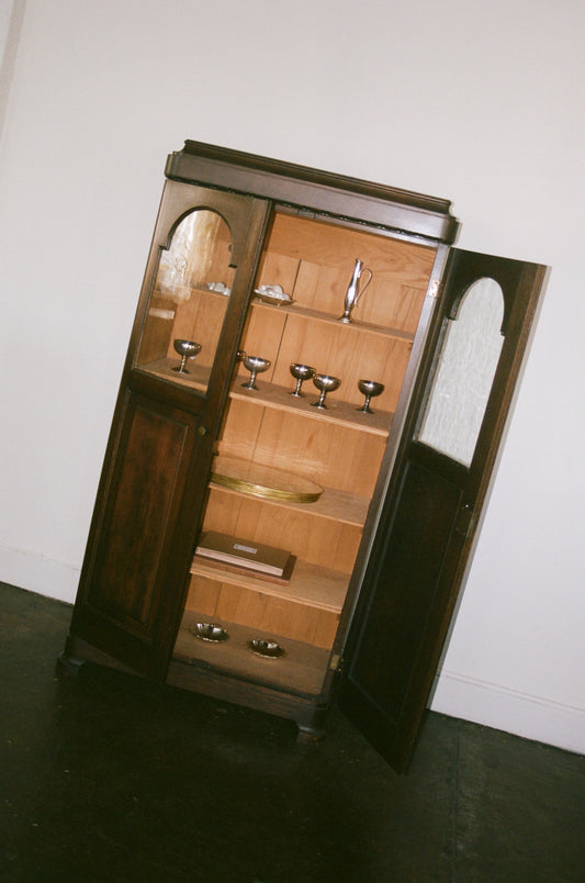 Vintage Wood Display Cabinet