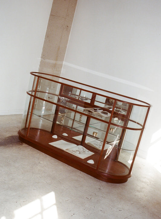 Mid Century Glass Display Cabinet