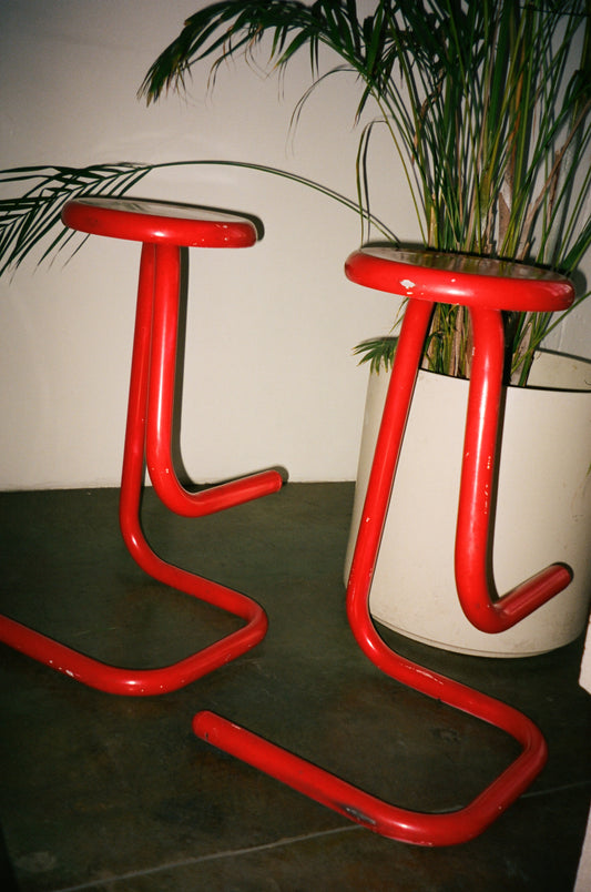 Cherry Red K-700 Paperclip Stool (2) Available - Priced Individually
