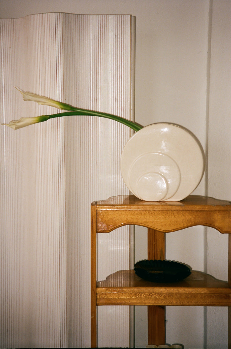 Cream Art Deco Vase