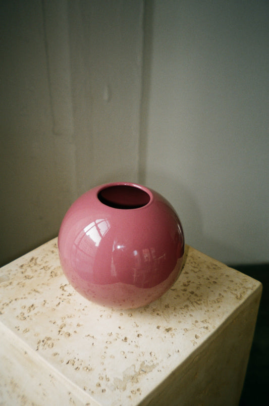 Spherical Mauve Bud Vase