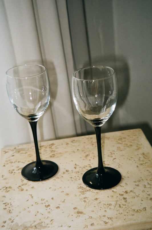 Pair of Vintage French Cocktail Glasses